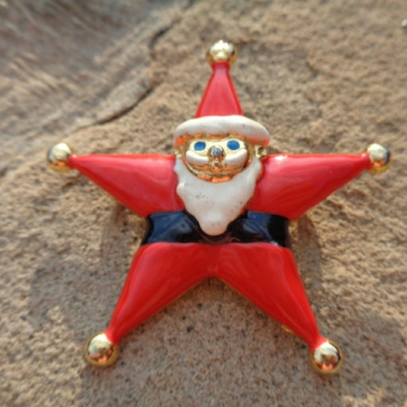 Neiman Marcus Star Santa Brooch - Picture 2 of 5